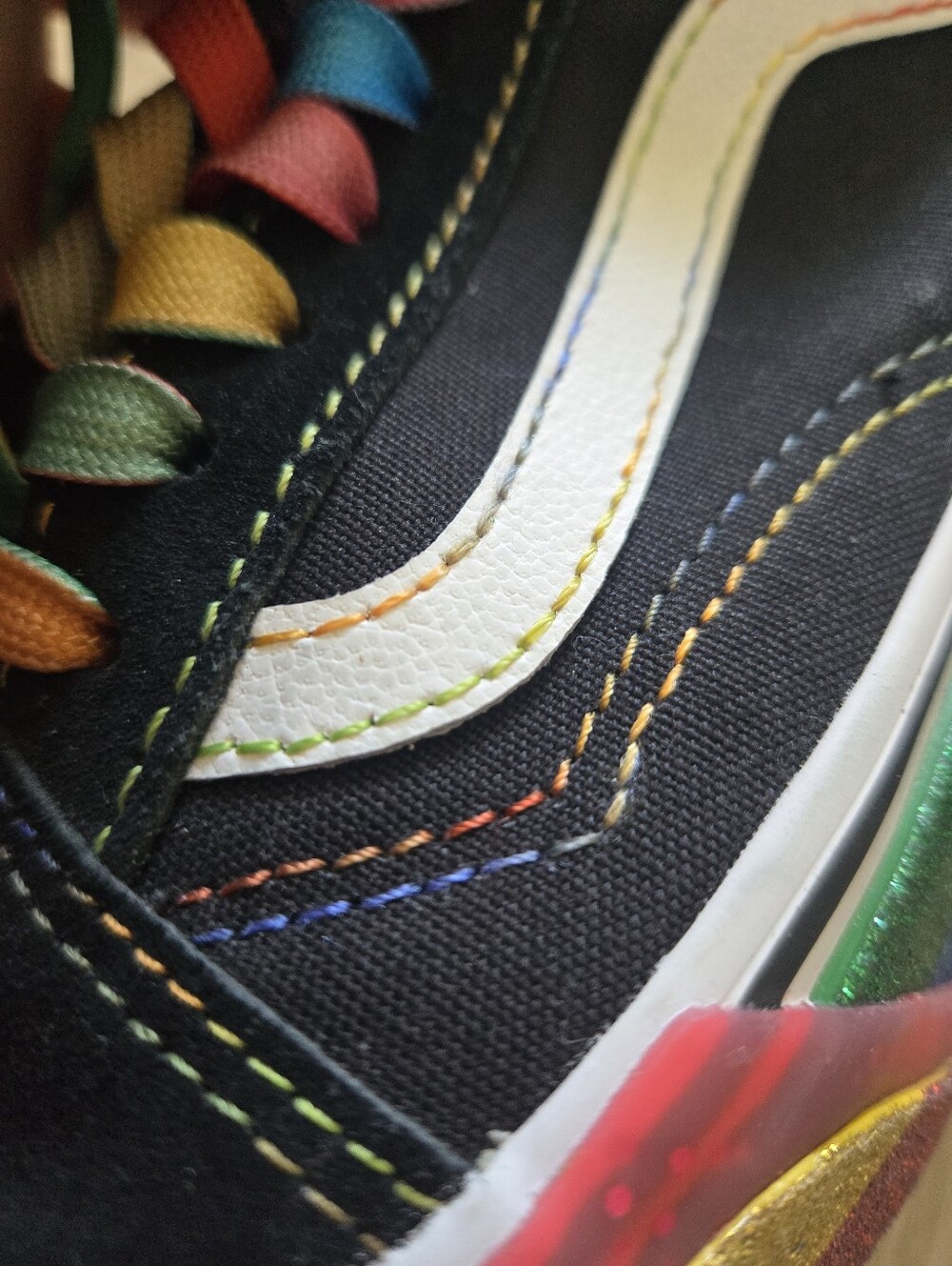 Vans Stacked Old School Pride Platform Sneakers, 3.5/5 - Picture 12 of 15